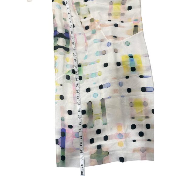 Emporio Armani Silk Dress Sleeveless Italy Polka Dot White Women Size US 4/IT 40 - Picture 6 of 9